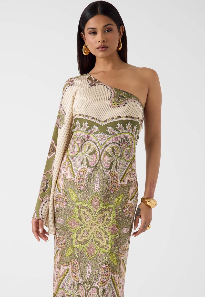 guess marciano gold dress BY MARCIANO ONE-SHOULDER PAISLEY KLEID - Maxi 4% Czech Glass
1% Stainless Steel