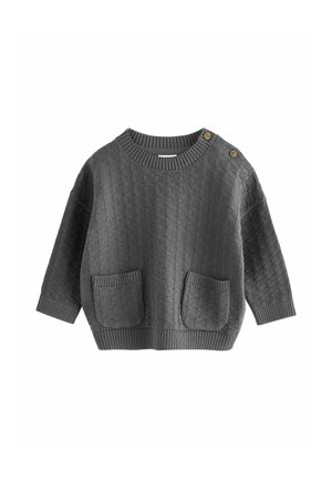 TEXTURED  SET  - Pullover - charcoal grey