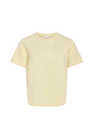 VILA, SHORT SLEEVED TOP VILOANA ROUND NECK - T-shirt basique - pastel yellow1