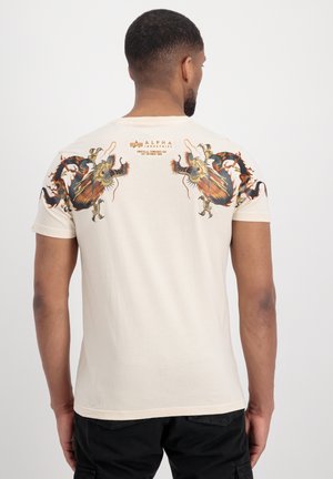 DRAGON  - T-shirt con stampa - jet stream white