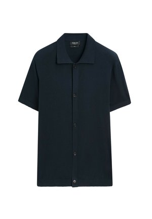 Massimo Dutti, SHORT SLEEVE BUTTON-UP KNIT CARDIGAN - Hemd - dark blue