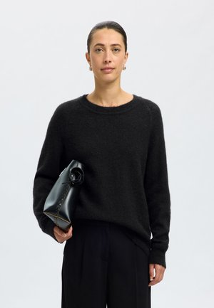 Selected Femme LULU O-NECK - Maglione - black