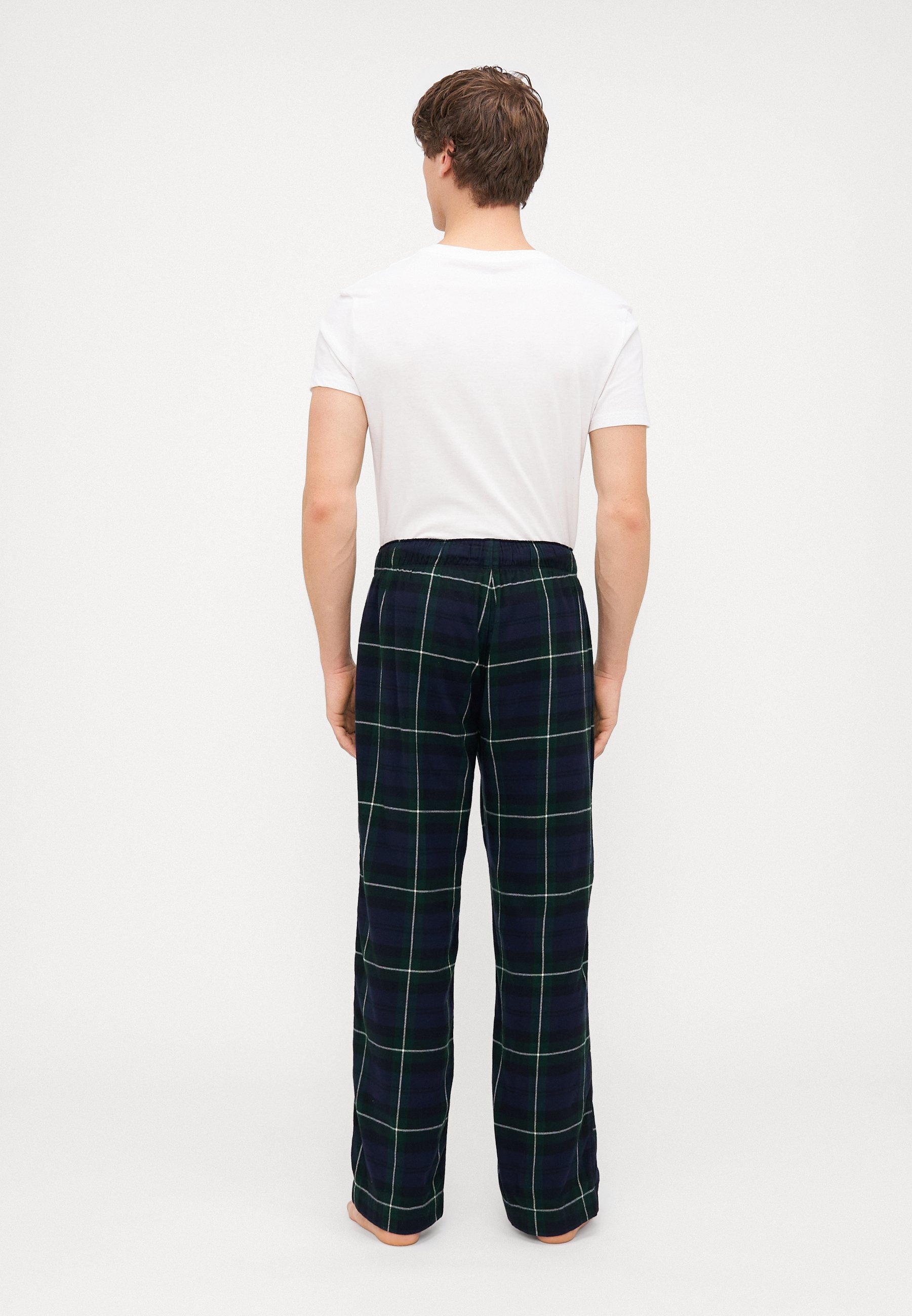Pantaloni Pigiama Uomo In Flanella Di Cotone A Quadri: Morbidi Con Tasche E Cintura Regolabile, Taglie S-XXL