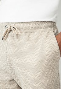 Next TEXTURED ZIG ZAG REGULAR FIT - Pantaloni scurți - neutral