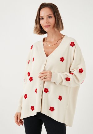 LELA LOOSE FIT - Cardigan - ecru