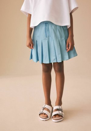 Next, REGULAR FIT - PLEATED JERSEY SKIRT - Jupe trapèze - blue