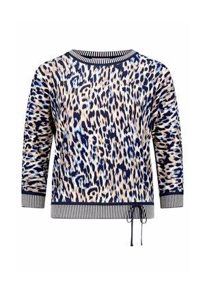 Betty Barclay, BETTY BARCLAY MIT TUNNELZUG STRICKPULLOVER - Trui - dark blue beige