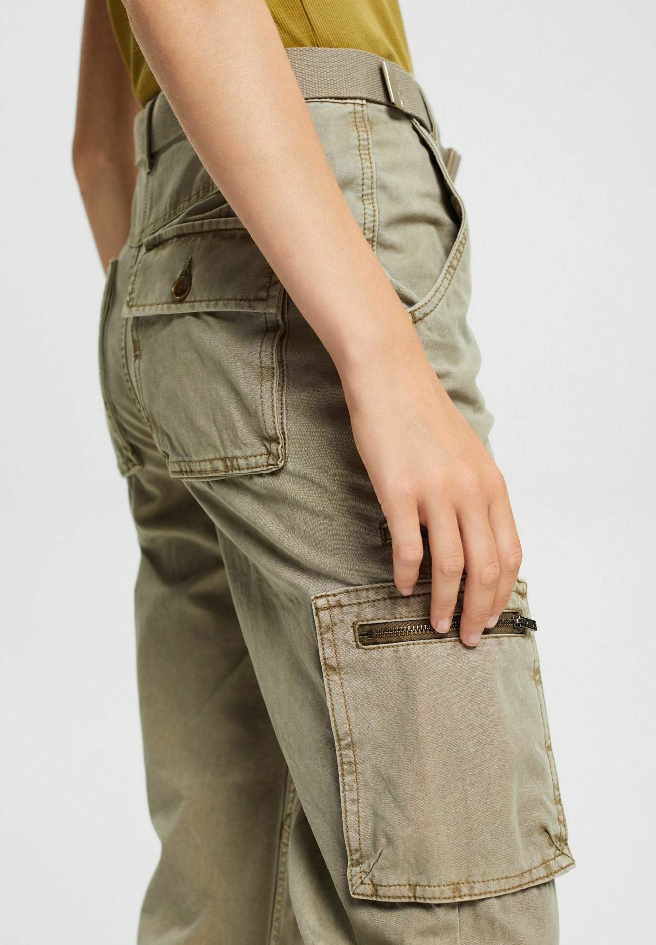 Esprit Cargobroek - pale khaki/kaki - Zalando.nl