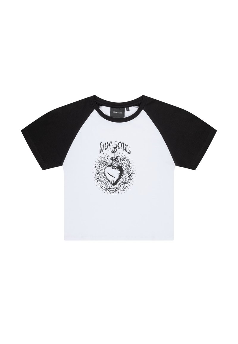 Love Scars T-shirt print wit Love Scars T-shirt print wit