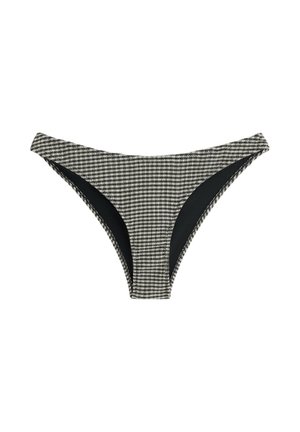 OYSHO, MINI CHECK U-CUT MEDIUM-COVERAGE BIKINI BRIEFS - Bikini-Hose - black