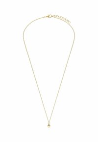 Gouden ketting met een delicate hart hanger. Heeft een fijn schakeldesign en een karabijnsluiting met een verstelbare ketting voor lengtev variatie.