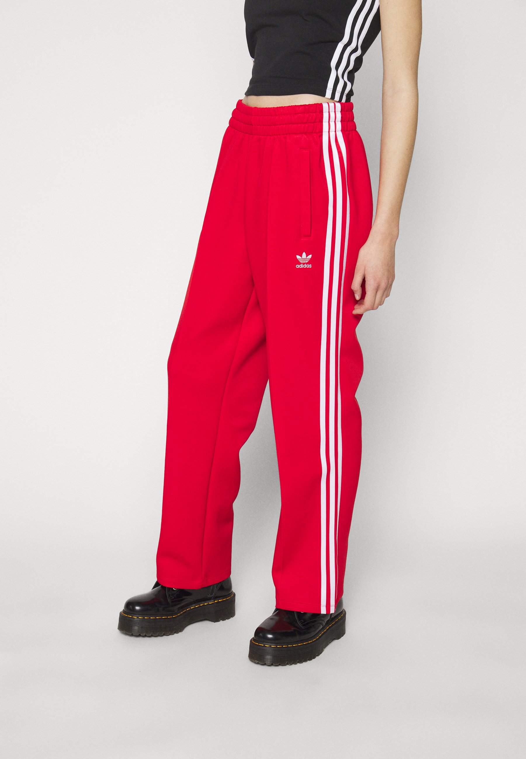 red adidas tracksuit bottoms womens