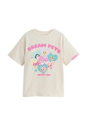 OVERSIZED GRAPHIC - Print T-shirt - ecru roblox dream pets
