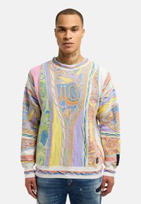 Carlo Colucci ROUNDNECK UNISEX - Strickpullover - weiß