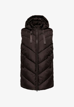 ONLY Carmakoma, QUILTED GILET CARMOON QUILTED GILET - Weste - chocolate torte