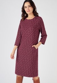 Damart Abito in maglia - bordeaux jacquard