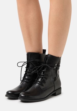 Lace-up ankle boots - black