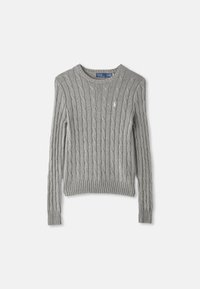 Strikkegenser - fawn grey heather