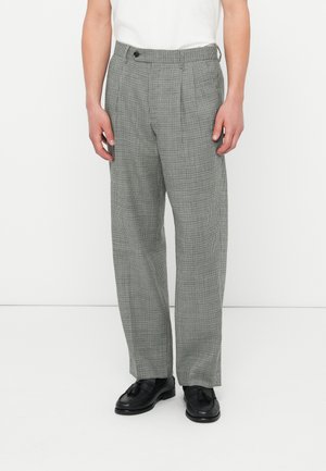 CHECK PANTS - Pantaloni - darkened emerald