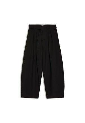 Bershka, BELT BARREL-LEG - TROUSERS - Nohavice - black