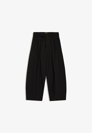 Bershka, BELT BARREL-LEG - TROUSERS - Nohavice - black