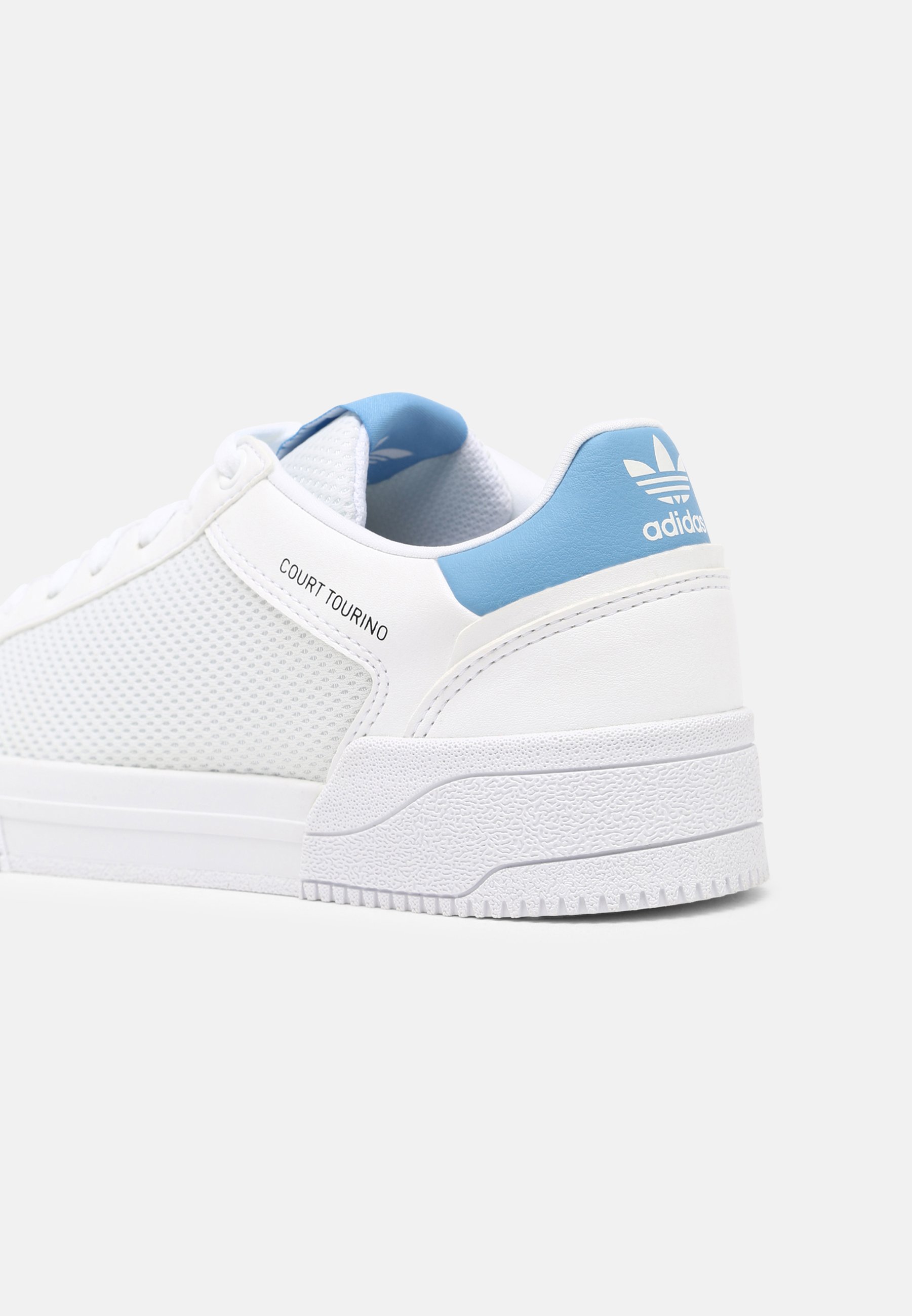 adidas Originals FORUM UNISEX - Baskets basses - white/light blue/core  black/blanc - ZALANDO.FR