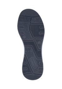Black rubber shoe sole with textured grip patterns, including horizontal and vertical lines, made of durable material, size 37.