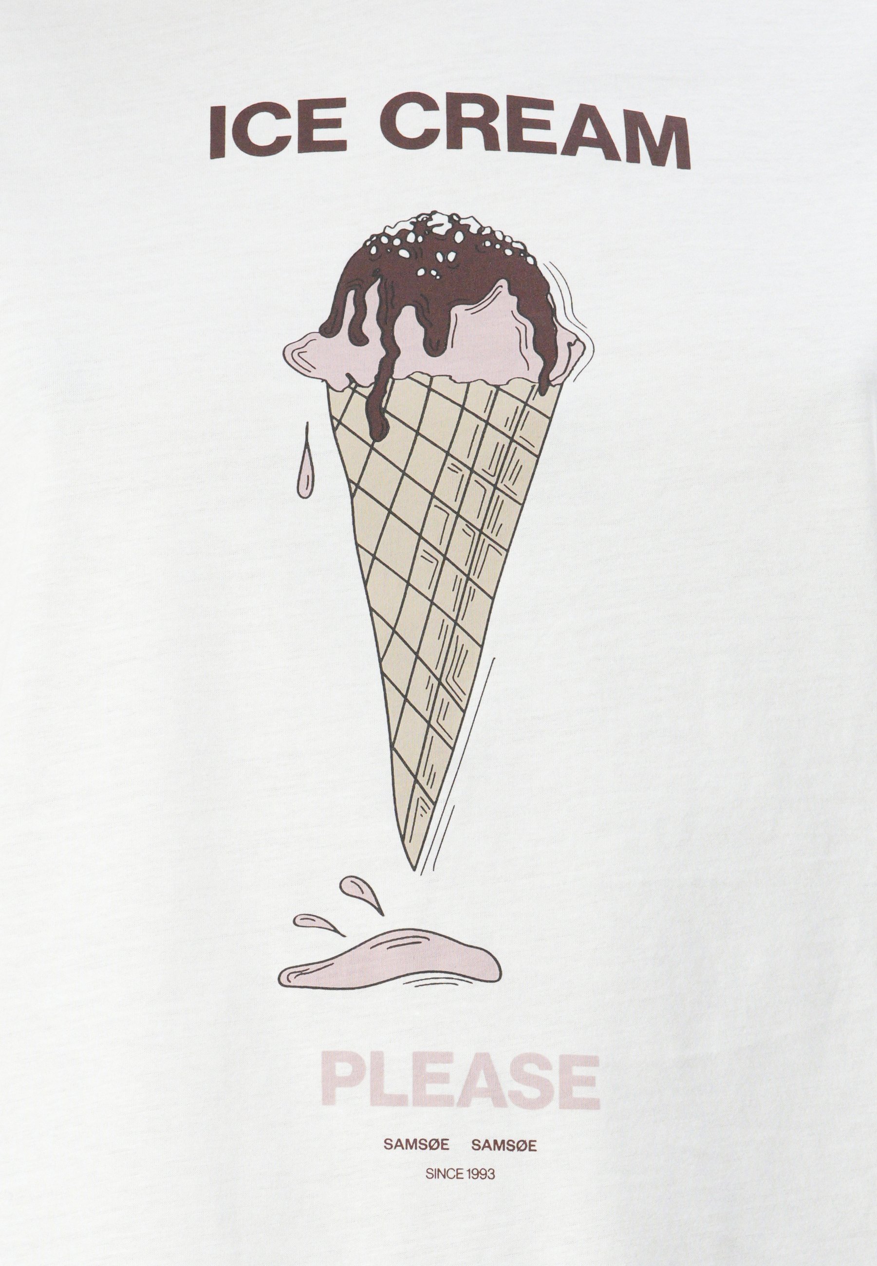 売れ筋商品|||サムス サムス Tシャツ レディース トップス CAMINO - Print T-shirt - ice french roast Samsøe Samsøe CAMINO - Print T-shirt - ice french roast