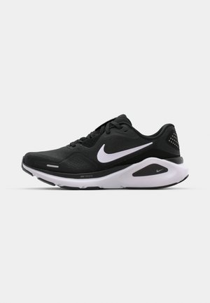 Nike Performance STRUCTURE 26 - Road running shoes - black/white/cool grey/metallic silver