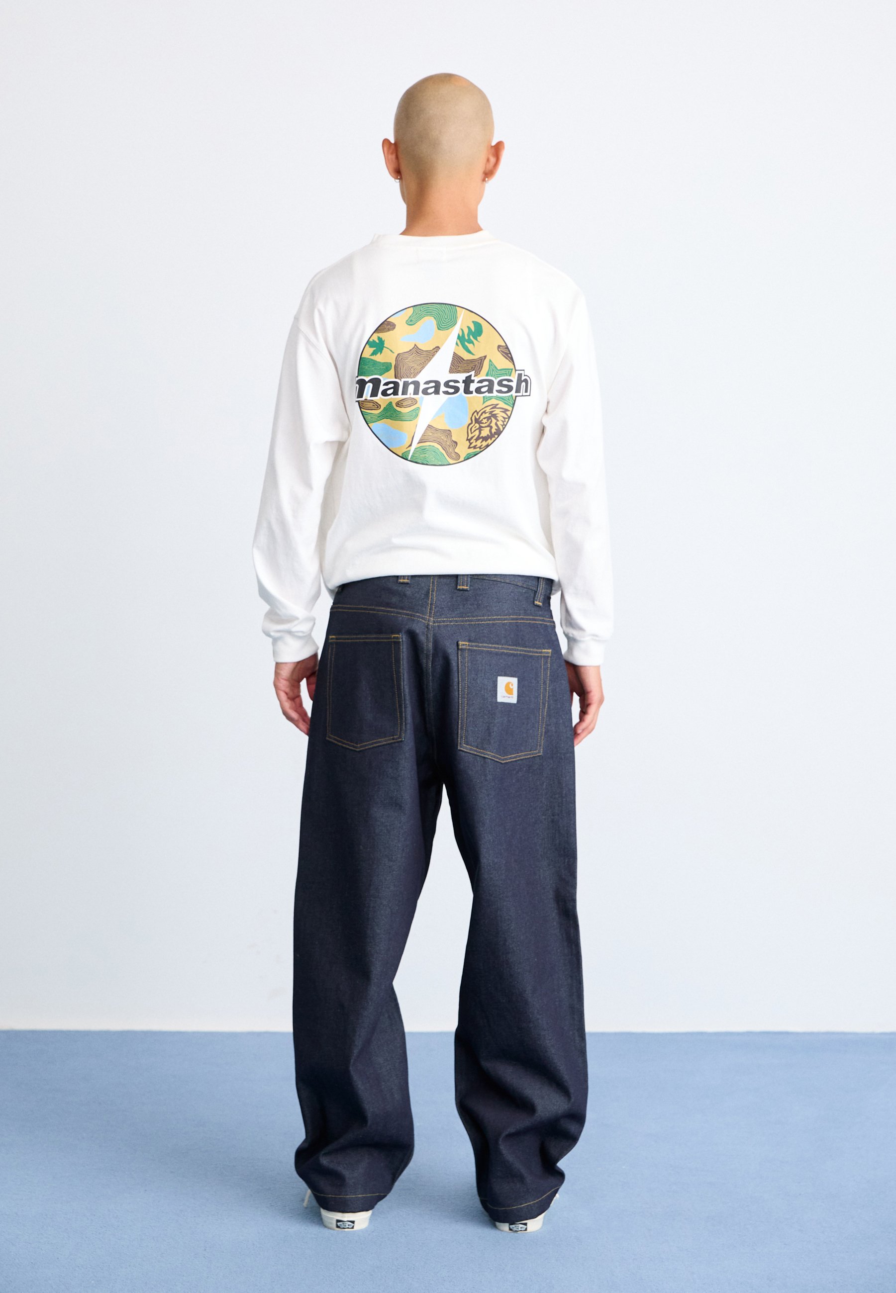 Carhartt WIP BRANDON PANT SMITH - Baggy Jeans - blue rigid/blue
