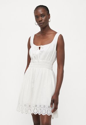 TIE SMOCKED MINI DRESS - Kasdienė suknelė - new off white