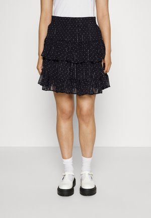 JDYCODY SHORT SKIRT WVN PTT - Spódnica mini - black