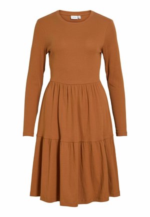 VILA, SHORT DRESS VIHOLLIE LONG SLEEVED - Robe pull - argan oil