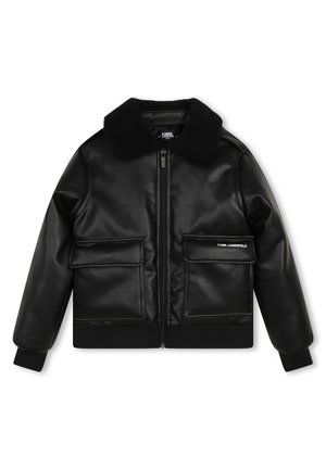 Faux leather jacket - black