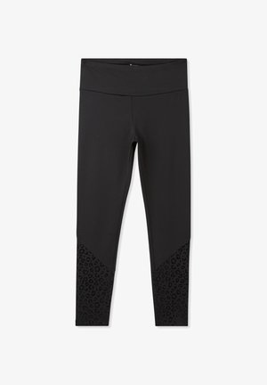 Terranova CON DETTAGLI MACULATI LUCCICANTI - Leggings - nero