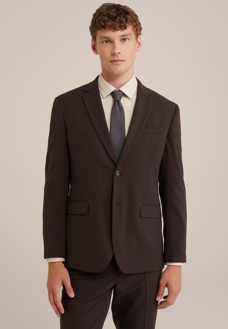 WE Fashion MET STRUCTUUR - Cravată - brown