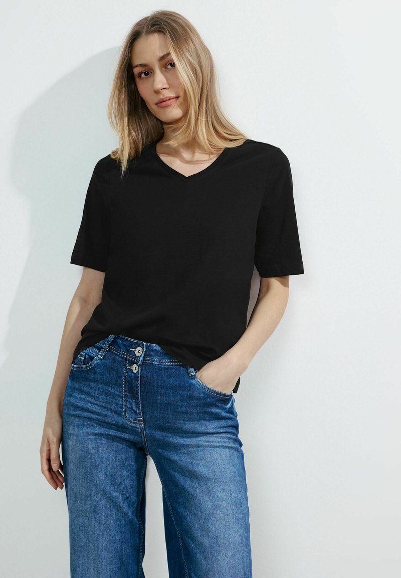 T-shirt Basique à Manches Longues Cecil Pour Femme - Lot De 1, Couleur Unie, Col Rond (Taille M : Longueur 66 Cm)