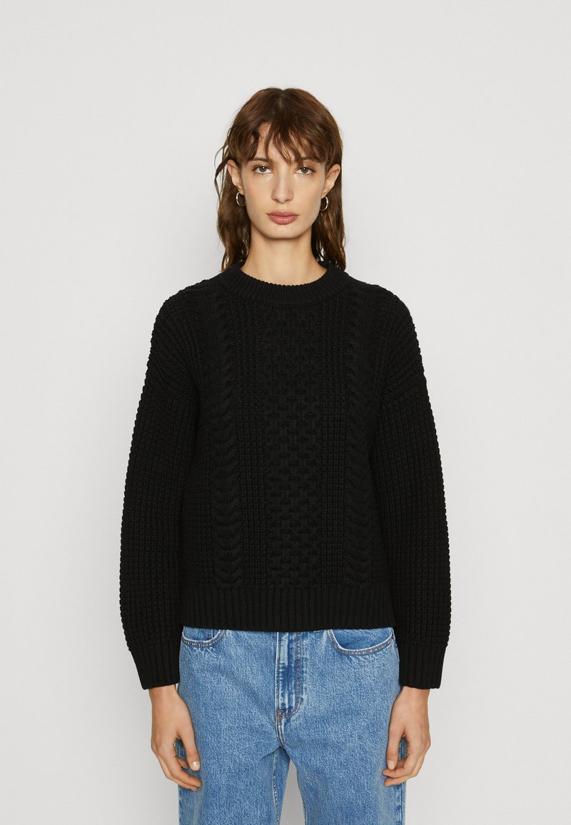 Selected Femme / Damen-Strick / SLFRENA LS KNIT O-NECK CAMP