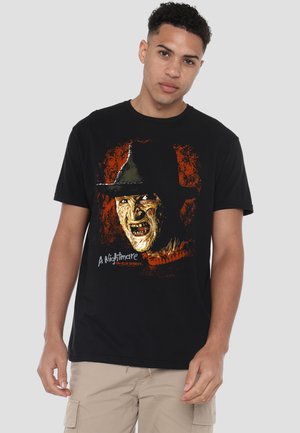 Cotton Soul, NIGHTMARE ON ELM STREET/WORST NIGHTMARE - Print T-shirt - black