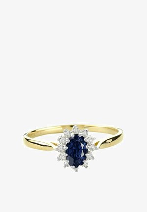 DIAMANT L'ÉTERNEL DIAMOND AND SAPPHIRE CLUSTER - Sormus - gold-coloured