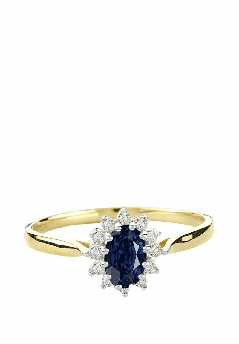 DIAMANT L'ÉTERNEL DIAMOND AND SAPPHIRE CLUSTER - Gredzens - gold-coloured