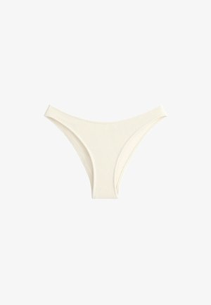 OYSHO, MEDIUM-COVERAGE U-CUT CRINKLE BIKINI BRIEFS - Donji dijelovi bikinija - stone