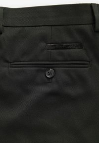 Next REGULAR FIT TRIMMED TEXTURED SELF LAPEL - Püksid - black