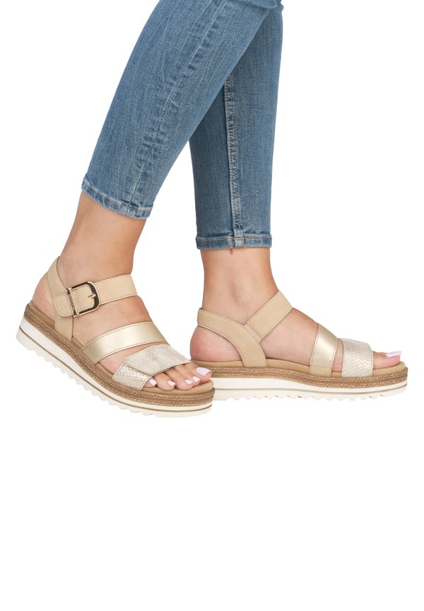 RIEMCHEN - Keilsandalette - metallic