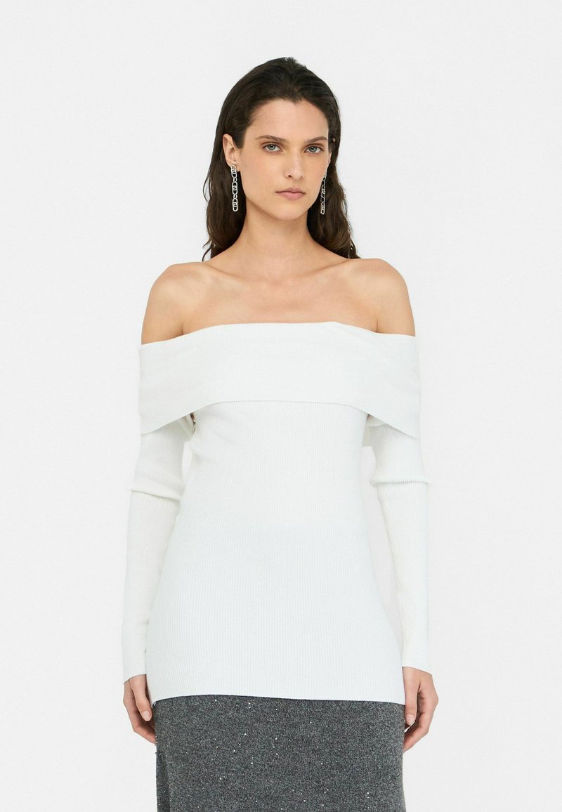 LIU JO OFF THE SHOULDER - Strickpullover - white
