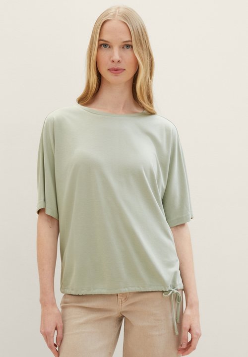 TOM TAILOR DENIM FLUENT - T-shirt basic - gardenia white/bianco