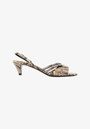 CELINE, PYTHON SANDAL MULTICOLOUR - Sandales - beige brown