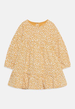 TIERED DITSY DRES - Jersey dress - yellow