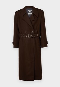 BELTED MAXI  - Gabardina - brown