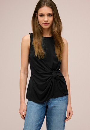Next BOW DETAIL SLEEVELESS .  - REGULAR FIT - Linne - black